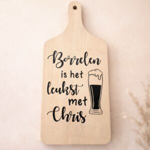 Borrelplank Borrelen is het leukst met ... bier