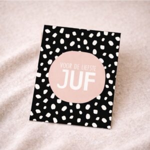 Kaart : voor de liefste juf
