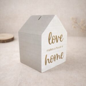 Spaarpot love makes a house a home