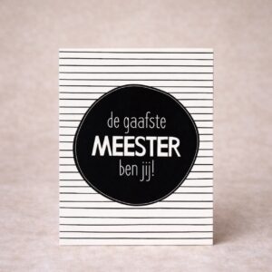 Kaart: de gaafste meester ben jij
