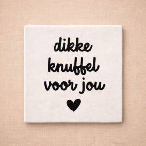 Tegel wit 10x10 "dikke knuffel"