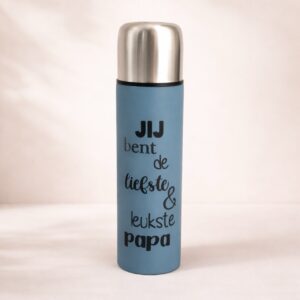 Thermosfles liefste papa - petrol blauw