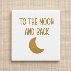 Tegel wit 13x13 "To the moon and back"