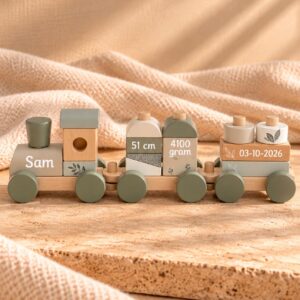 Trein label label groen